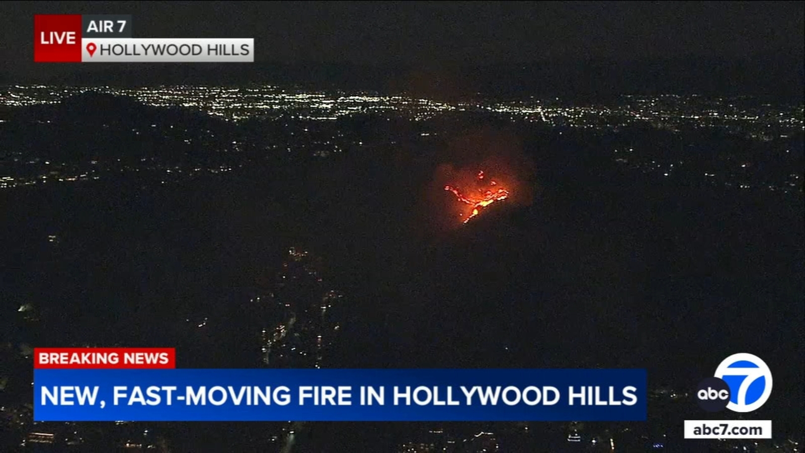 Mandatory evacuations issued for brush fire in the Hollywood Hills