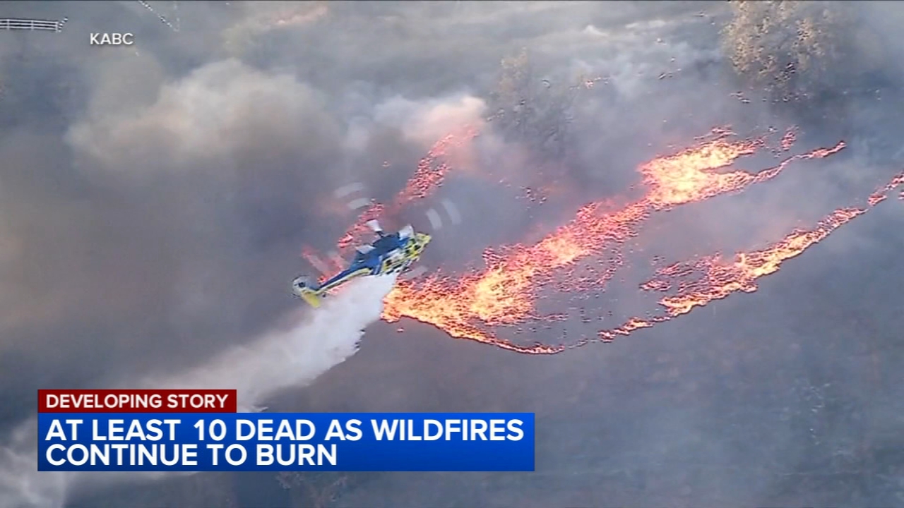 California Wildfires: 10 dead; New CA wildfire ignites to 960 acres in West Hills area