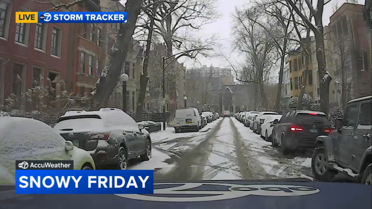 Light snow falls across Chicago area