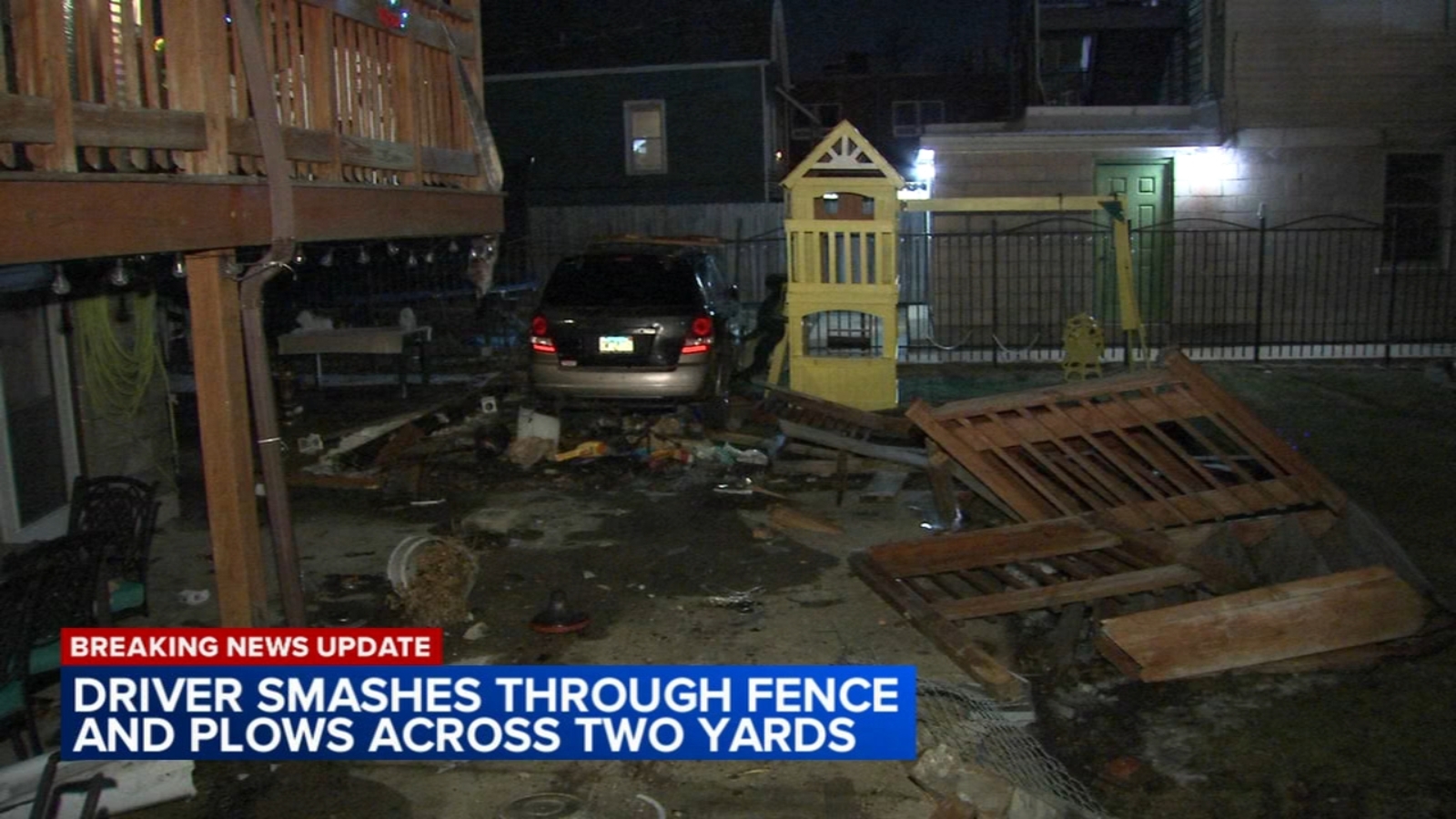 Chicago crash: 2 seriously injured after car crashes through fence near ...