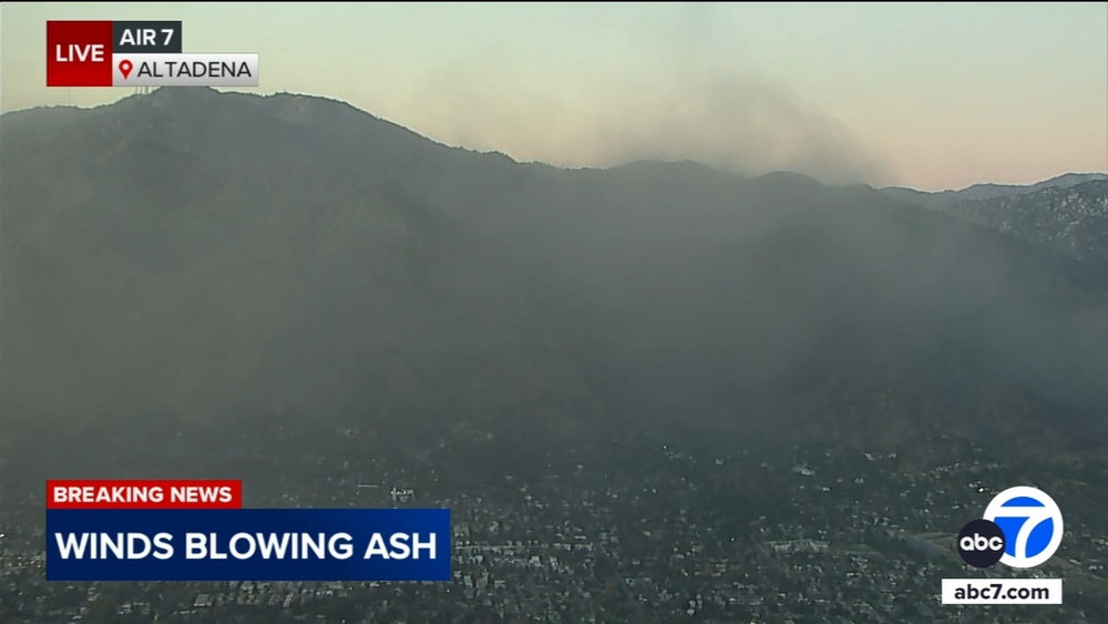 AIR7 captures ash from Eaton Fire blowing over communities