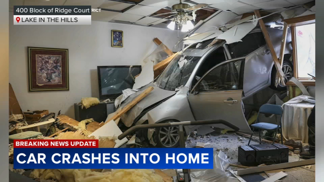 Car crashes into house in Lake in the Hills, officials say