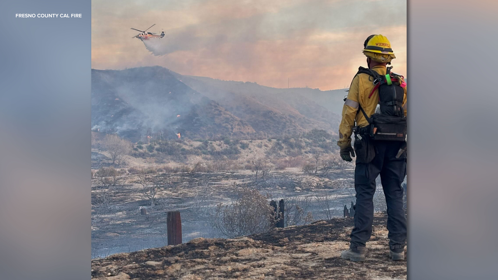 Fresno County firefighters shift to battle Hughes Fire burning near Castaic