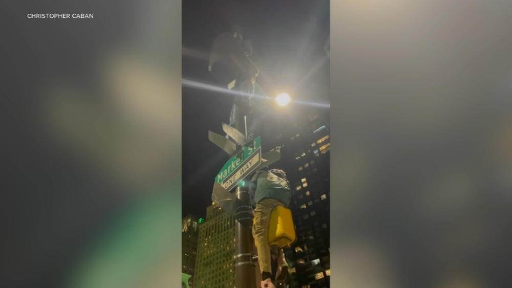 Man on life support after falling from light pole during Eagles celebrations in Philadelphia
