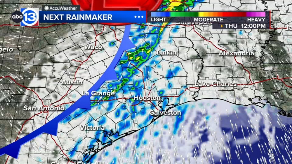 A few more showers Tuesday and Wednesday, widespread rain Thursday