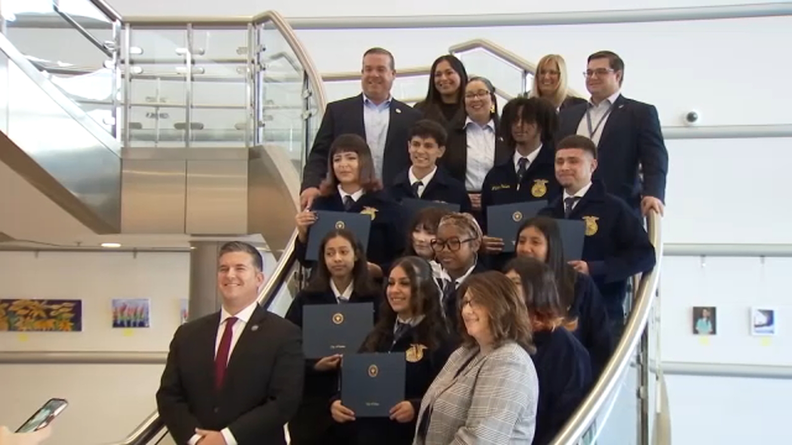 FFA students from Pershing Continuation High recognized, given personalized jackets