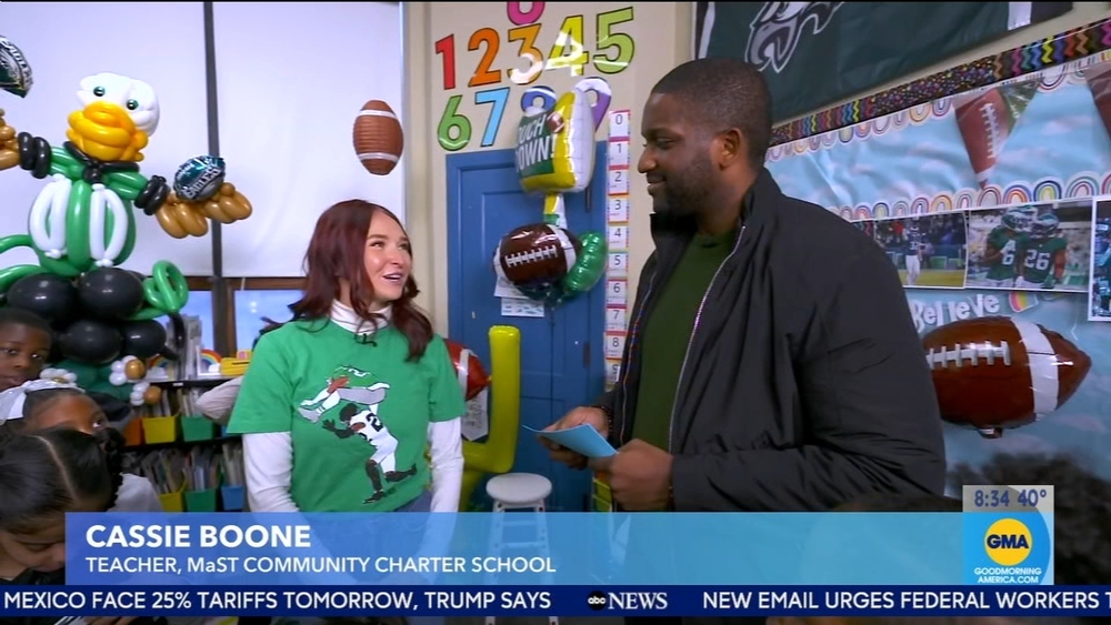 Philly teacher who uses Saquon stats in class featured on GMA