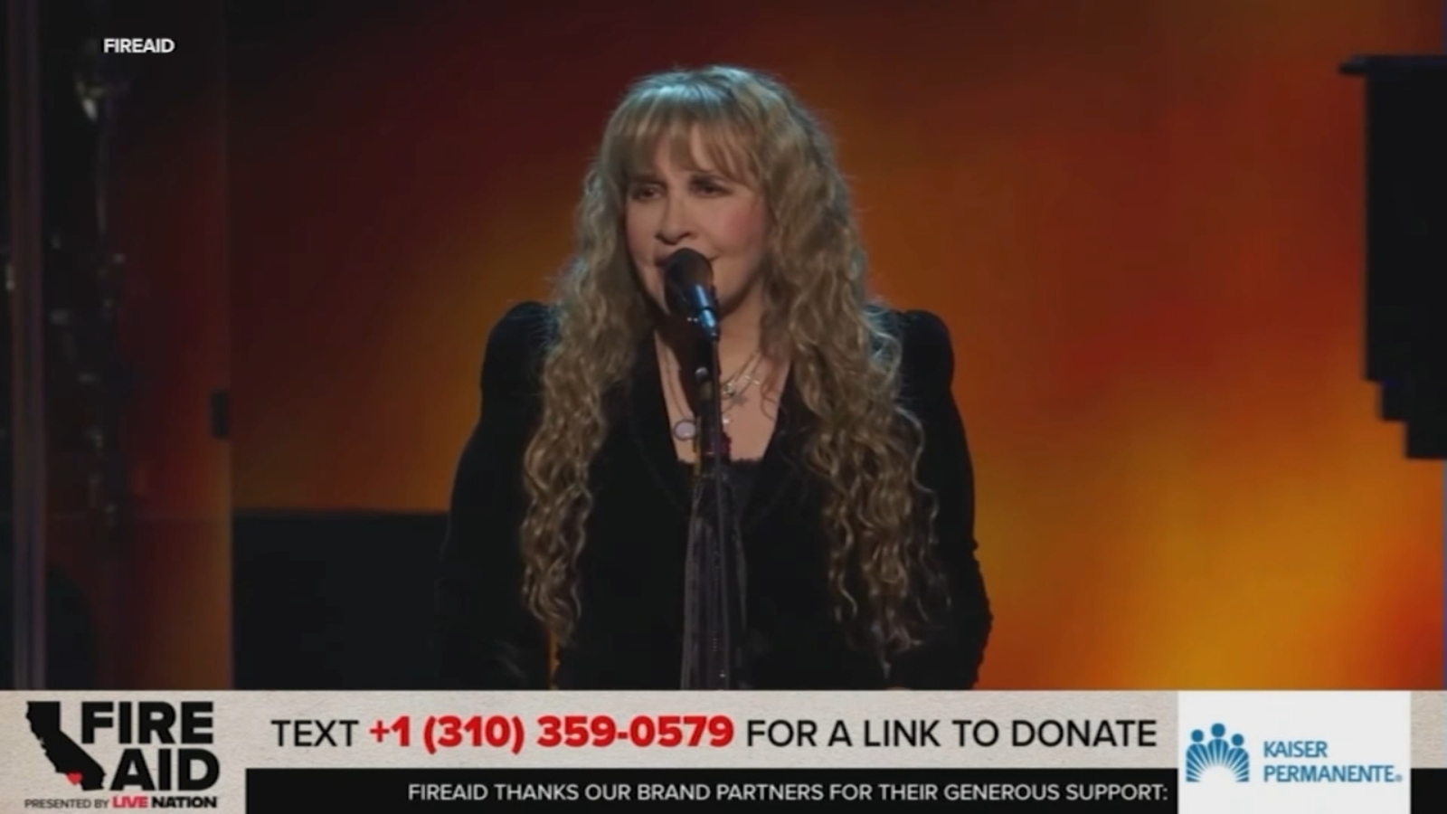 FireAid concert for LA Wildfires Stevie Nicks credits Santa Rosa firefighters with saving her