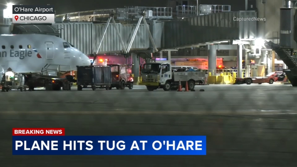 Plane strikes aircraft tug at O'Hare, driver critically injured: CPD