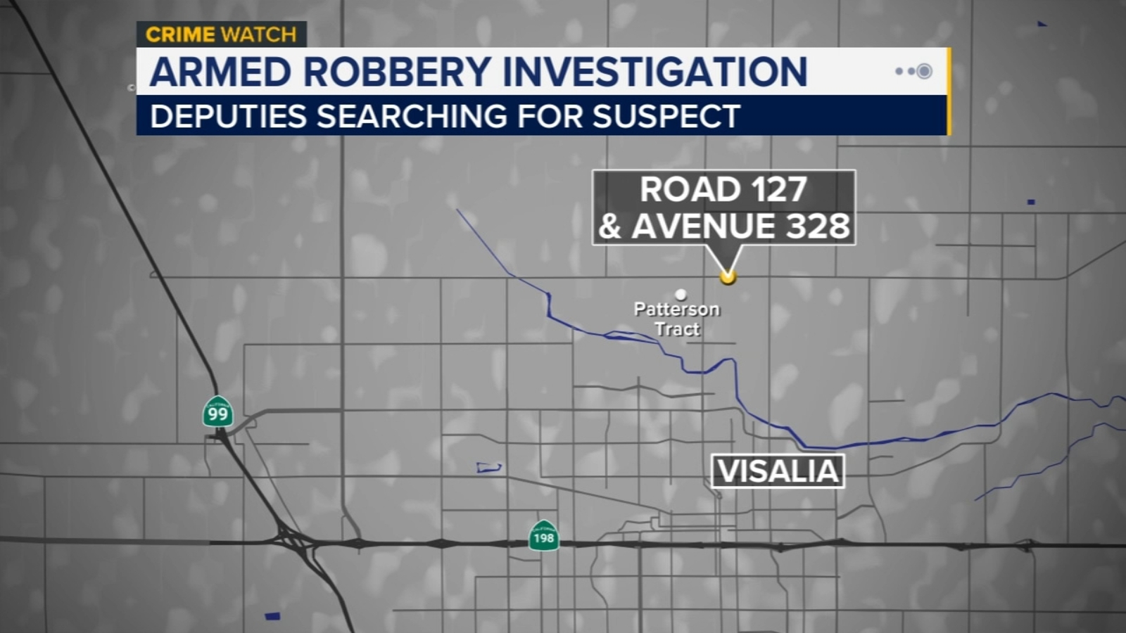 Deputies searching for suspect who robbed a man at gunpoint in Tulare County