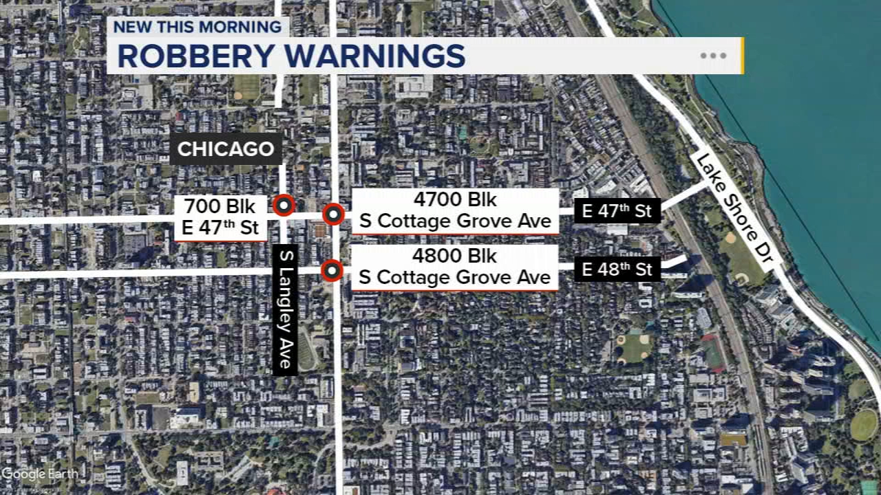 Chicago police alert on robberies in Bronzeville