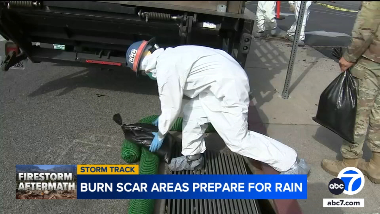 Residents in Eaton Fire burn scar areas prepare for rain