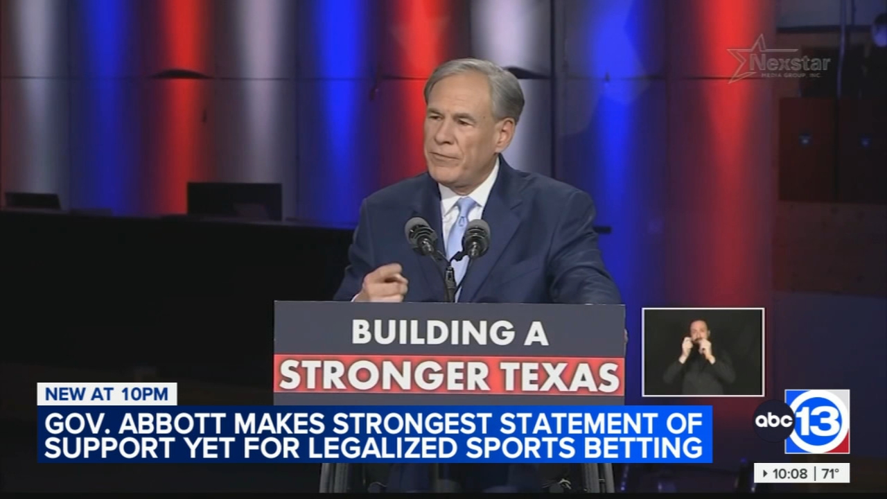 Gov. Greg Abbott tells podcast he supports online sports betting