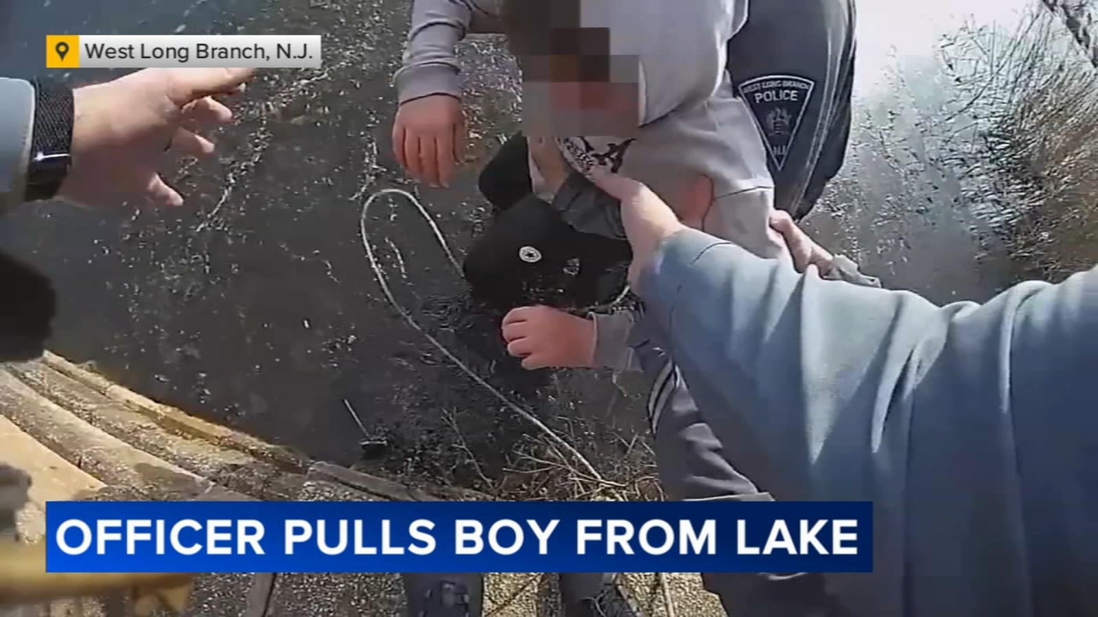 New Jersey police officer rescued boy from icy lake in West Long Branch ...