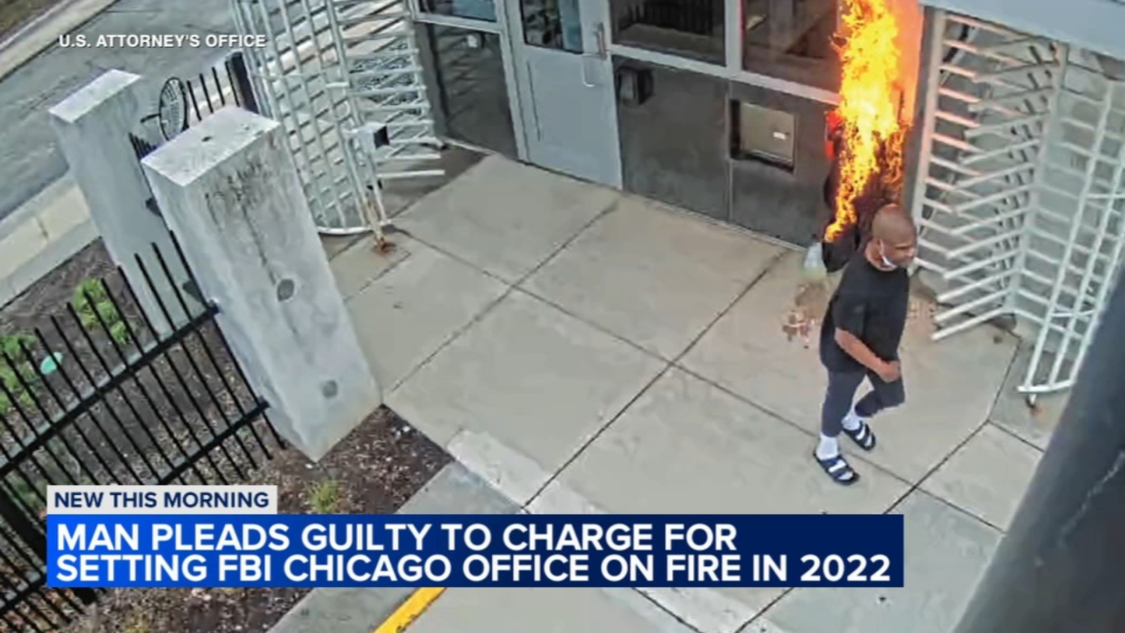 Man sentenced for setting guard shack on fire at FBI Chicago office