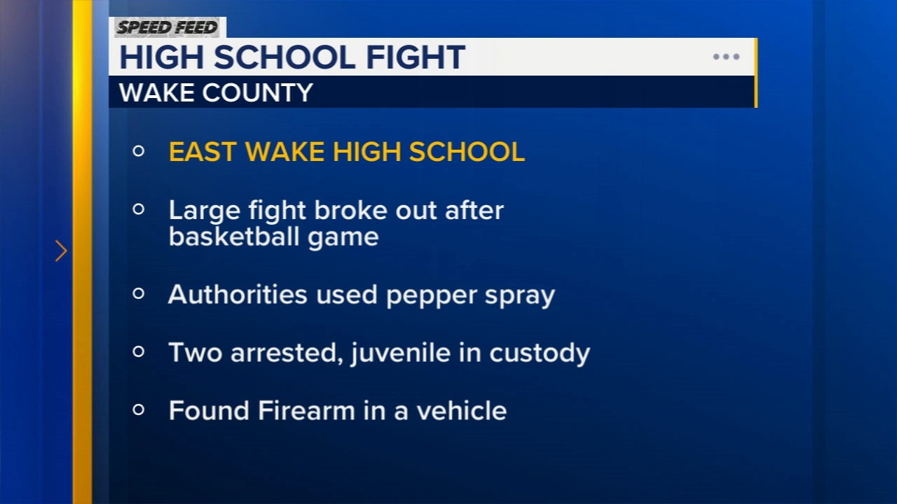 Large fight after East Wake High basketball game, 3 arrested