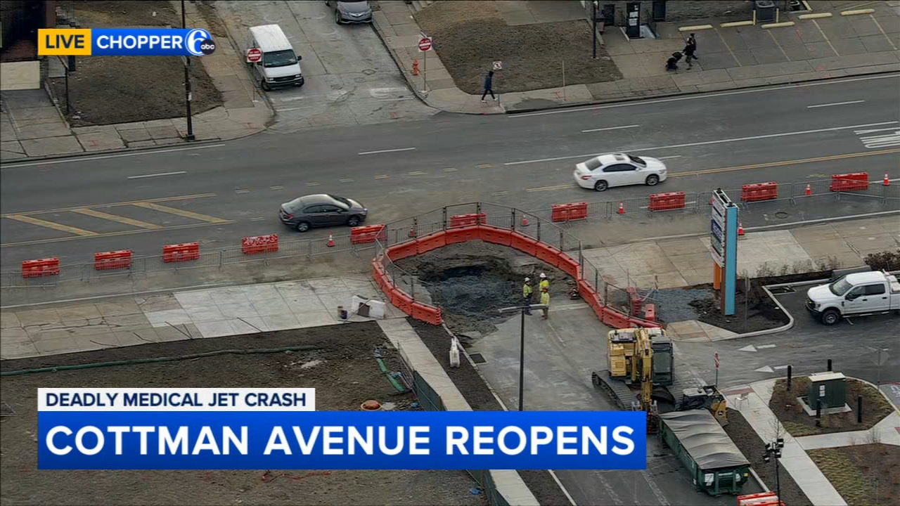 Cottman Ave. opens in both directions in area of medical jet crash