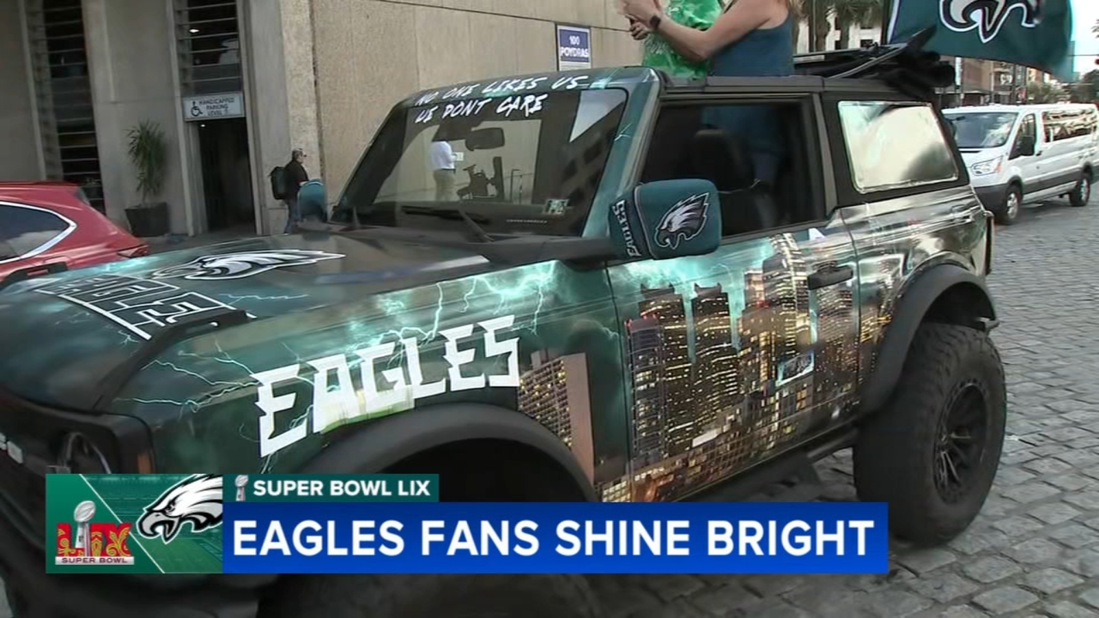 Eagles-themed Bronco takes over streets of New Orleans ahead of Super ...