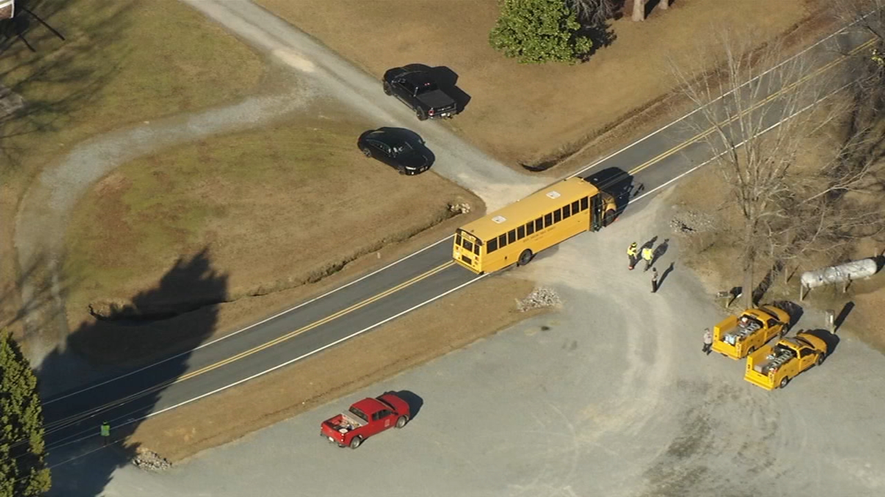 Emergency crews respond to crash involving Harnett County school bus