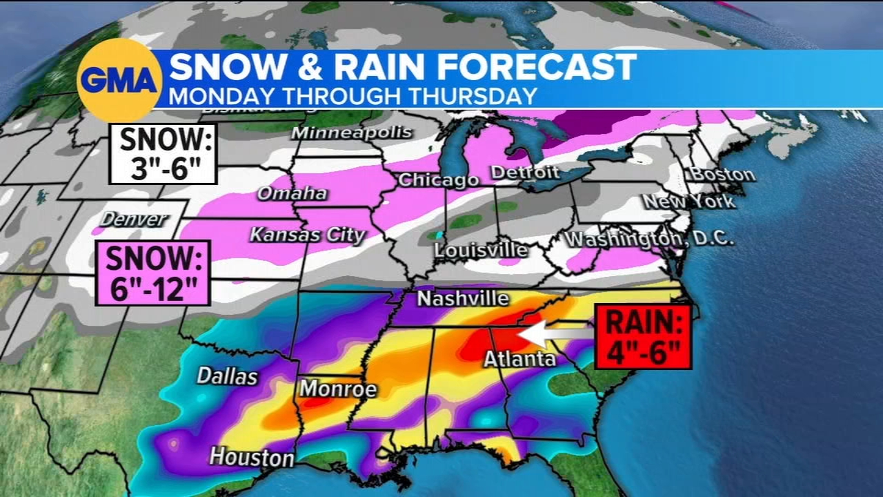 2 storms to bring some of the highest snow totals of season to major cities