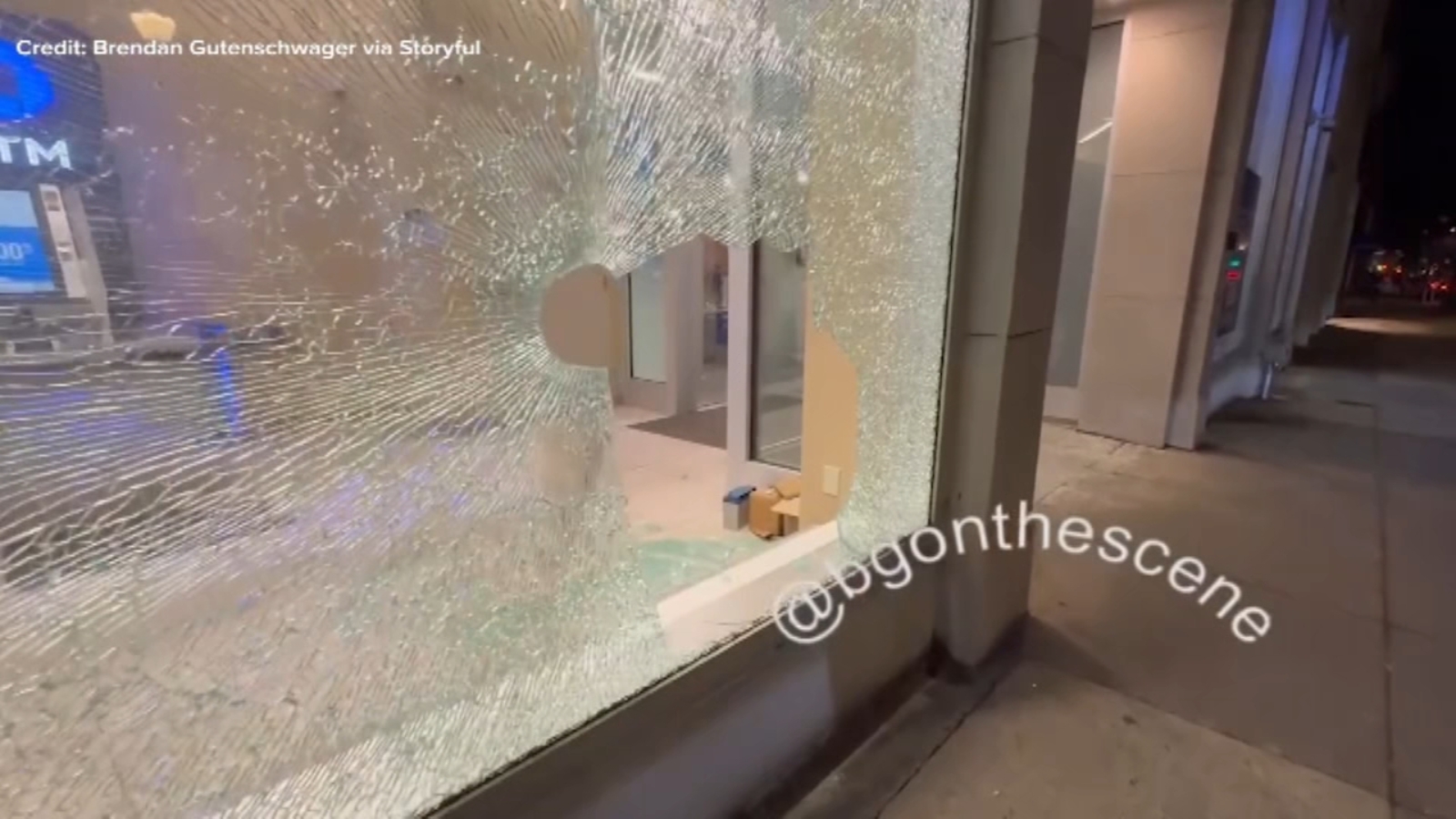 Bank seen with smashed windows in Philadelphia after Super Bowl ...