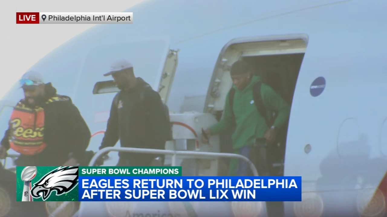 Super Bowl champion Eagles return to Philly