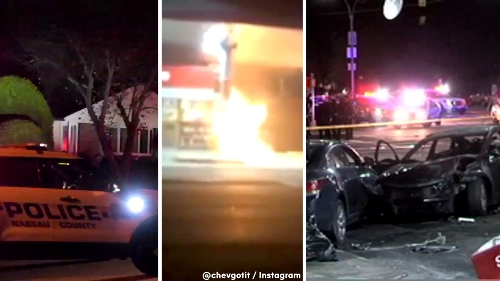 Husband in custody after wife murdered in Bethpage, chase and fiery