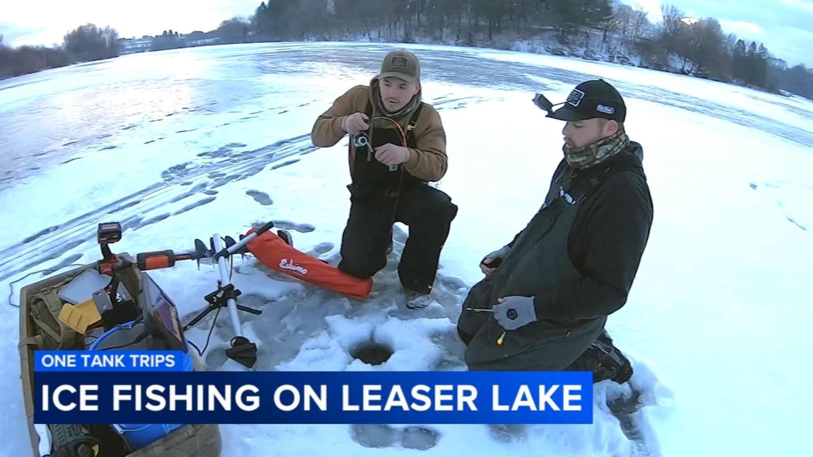 Leaser Fish Go ice fishing along Leaser Lake in Lehigh County - 6abc Philadelphia