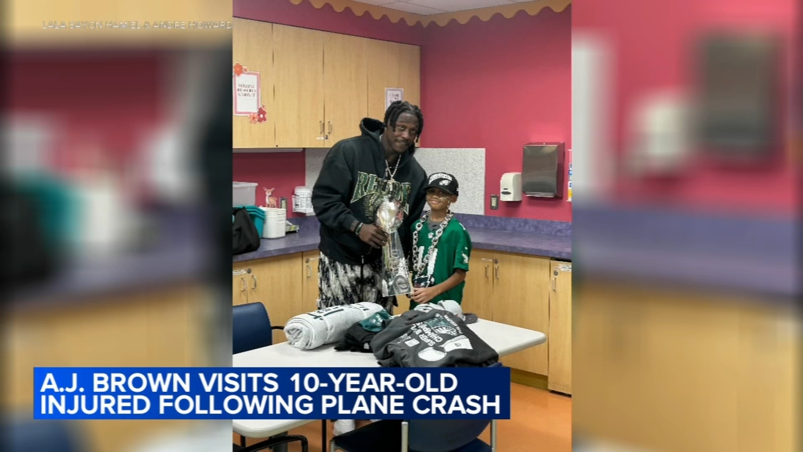 Eagles WR A.J. Brown surprises boy who protected sister after