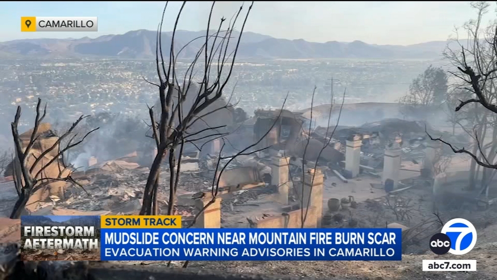 Evacuation warning in effect for Mountain Fire area in Ventura County