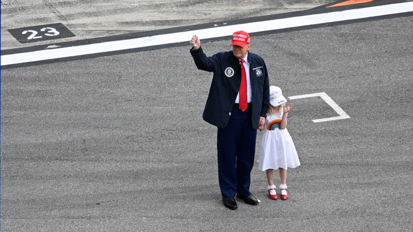 Daytona 500 stopped by rain after 11 laps with Trump on hand for NASCAR's biggest race