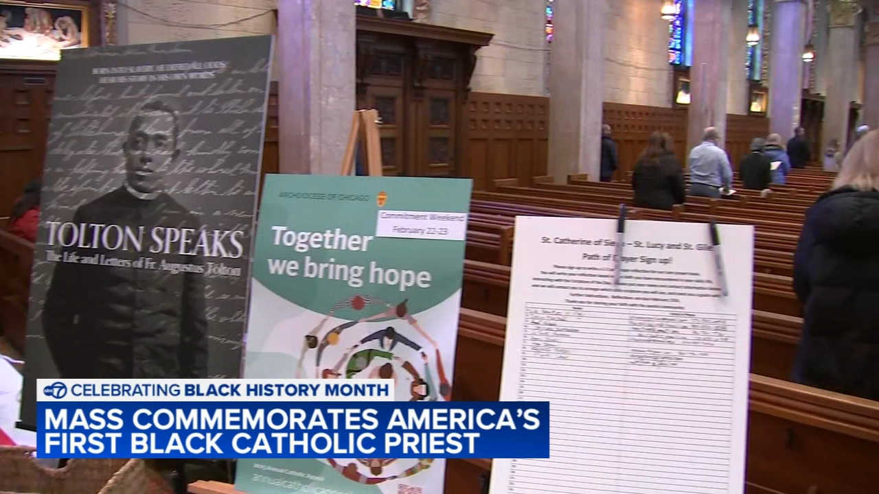 Chicago-area church honors America's 1st Black Catholic priest