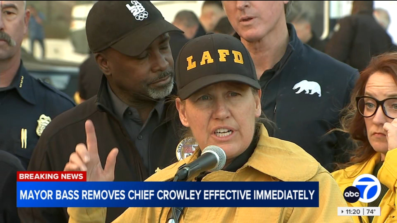 Mayor Bass fires LAFD Chief Crowley 'effective immediately'