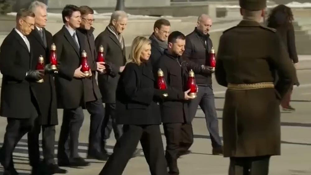 Zelenskyy 'proud' of Ukraine as country marks 3rd year of Russia's war
