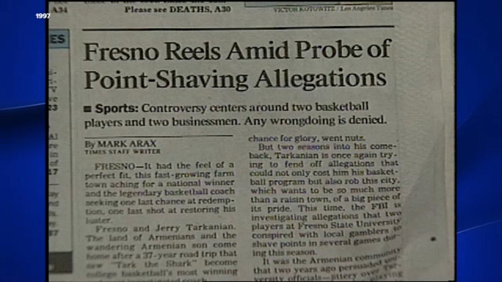 Fresno State basketball point-shaving allegations date back to 1997