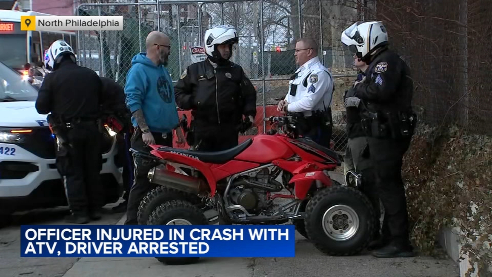Police officer injured in crash with ATV in North Philadelphia - 6abc ...