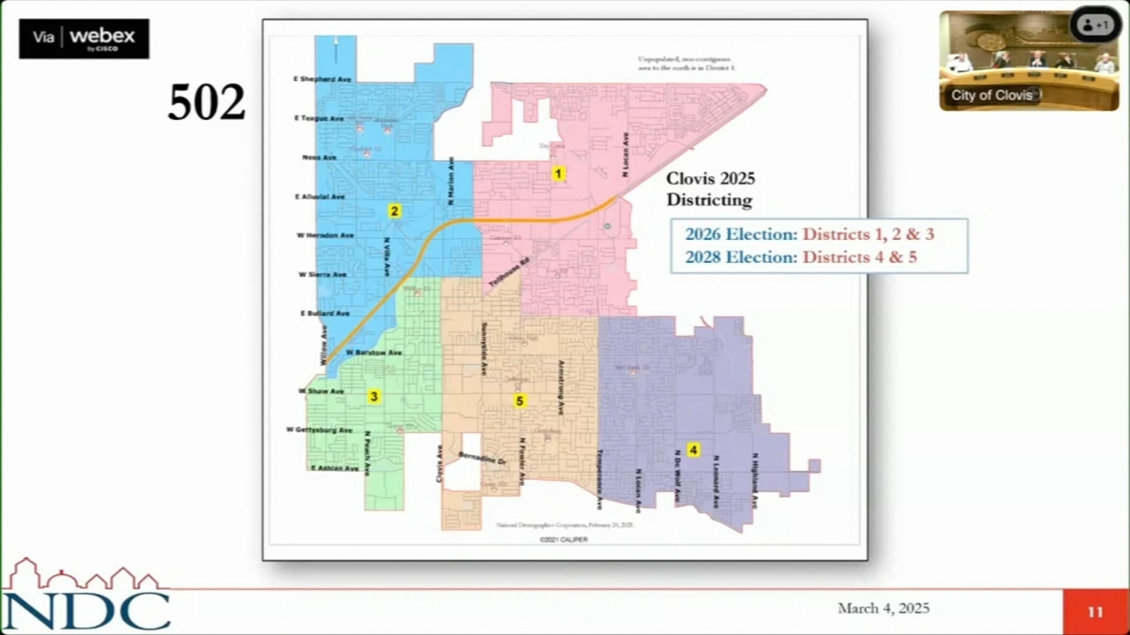 Clovis City Council approves new election district map