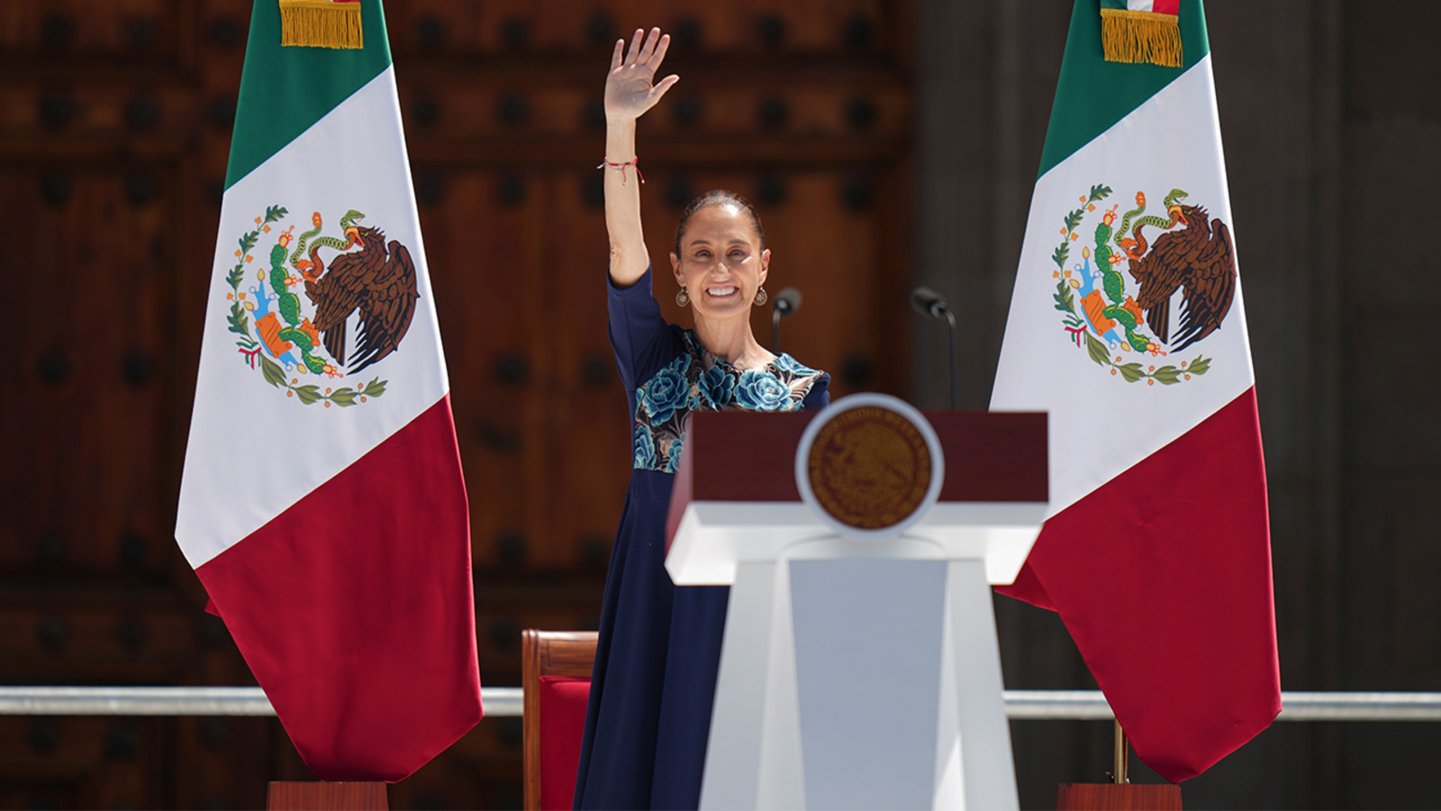 Tens of thousands of Mexicans rally with president to celebrate US decision to delay tariffs