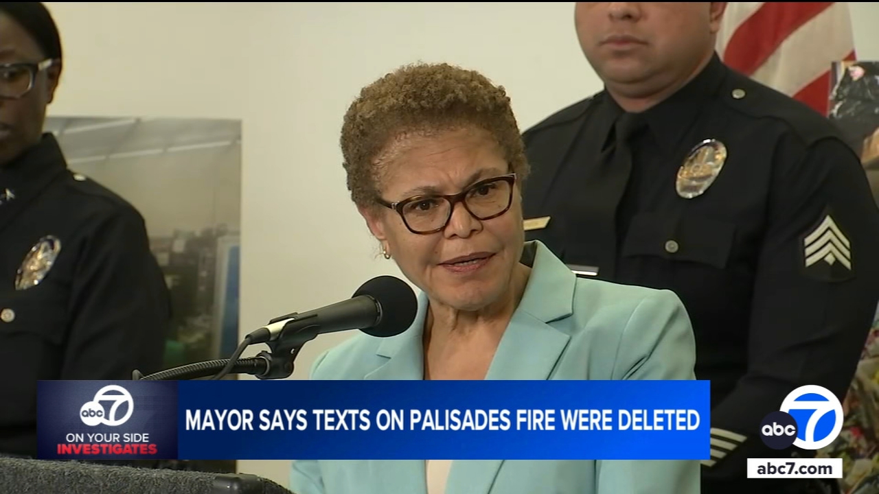 Bass' texts on Palisades Fire response were not saved, report says
