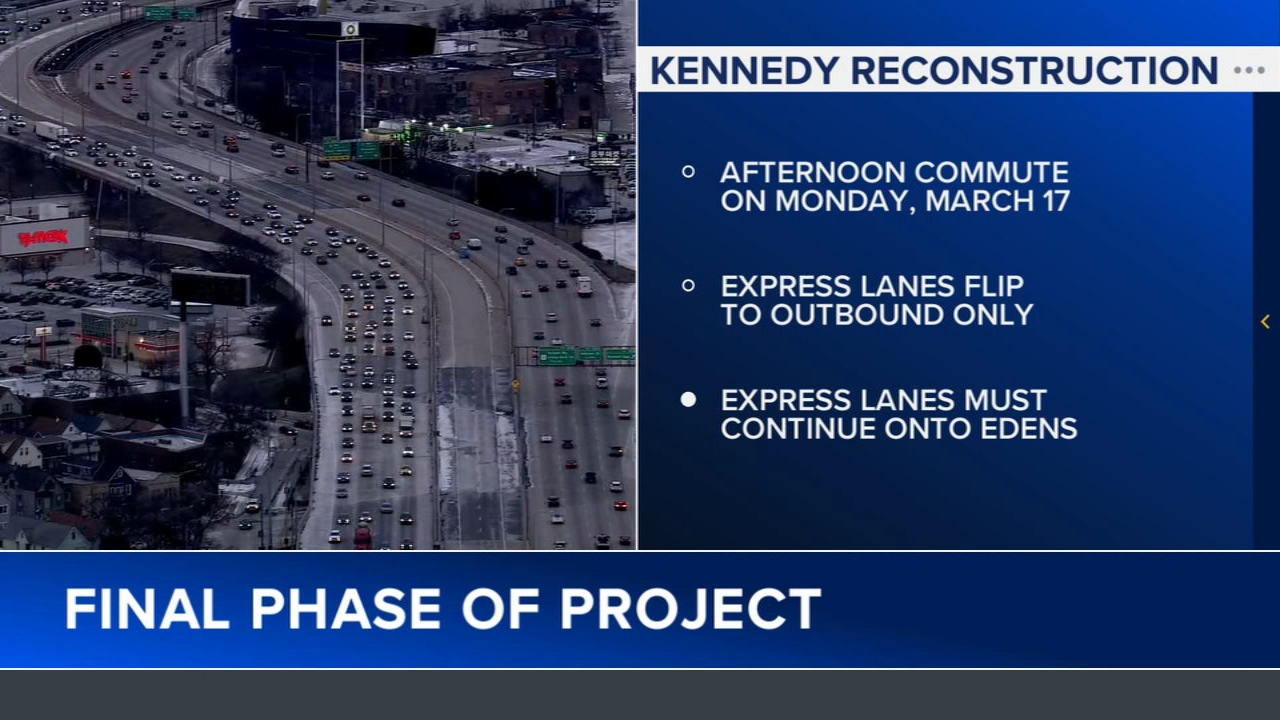 Final phase of Kennedy Expy. construction to begin next week: IDOT