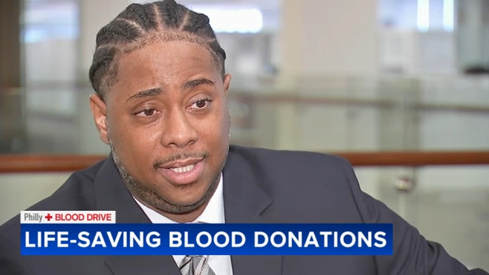 Fmr. Philly cop shot in the line of duty gives back by giving blood