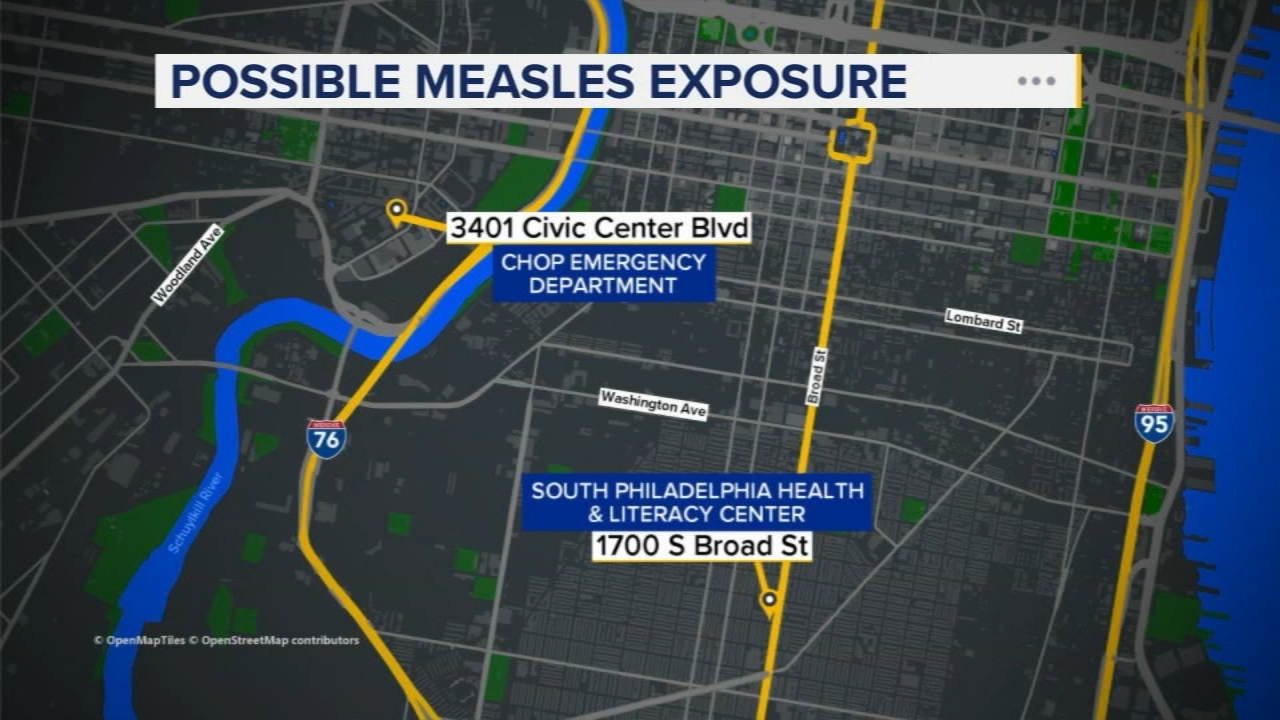 Philadelphia health officials warn public of possible measles exposure