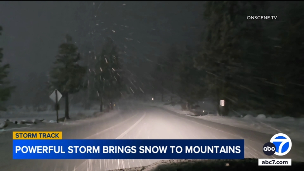 Storm brings snow to SoCal mountains