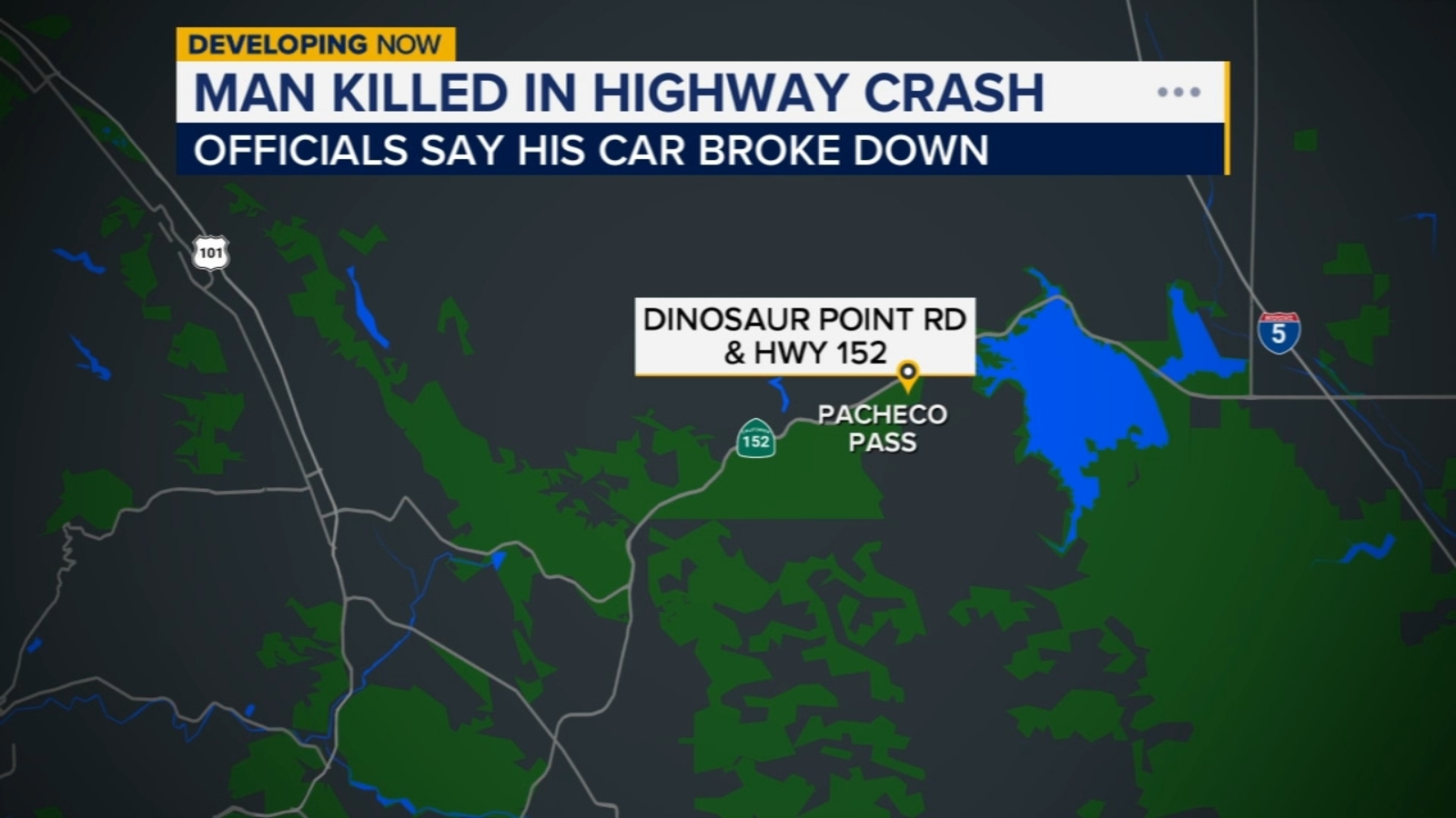 Man killed in crash on Highway 152 near Pacheco Pass, CHP says - ABC30 ...