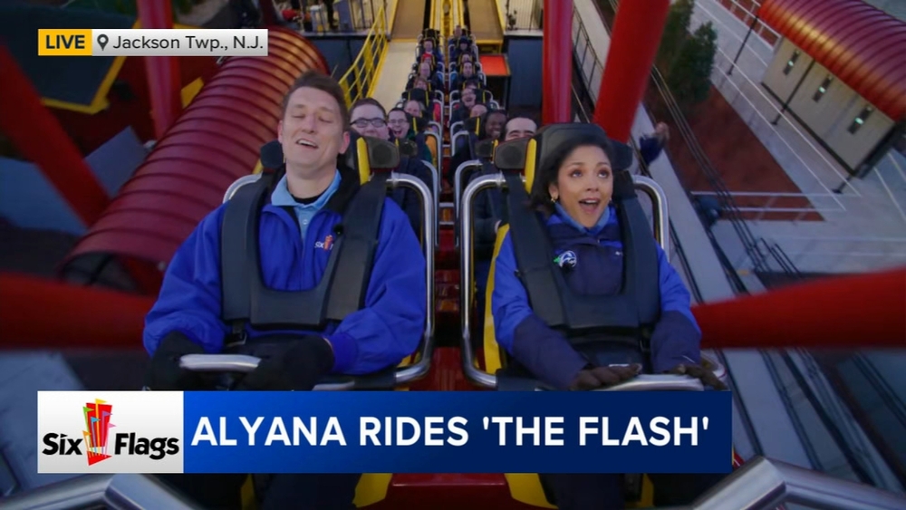 Action News' Alyana Gomez rides 'The Flash' roller coaster at Six Flags Great Adventure