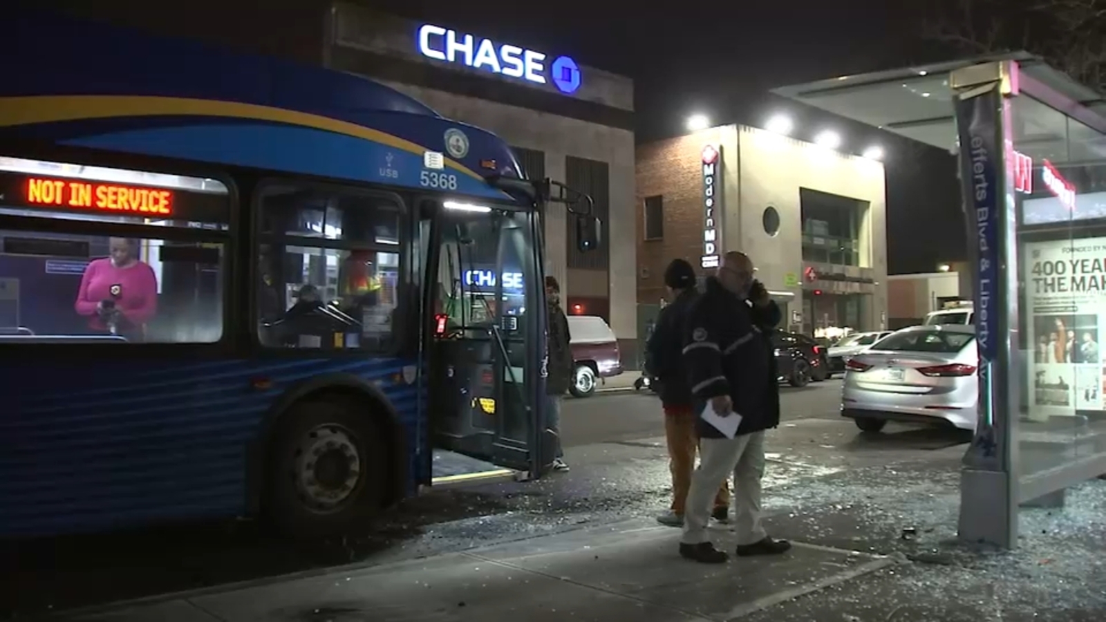 Queens pedestrians struck: At least 9 people after car crashes into bus