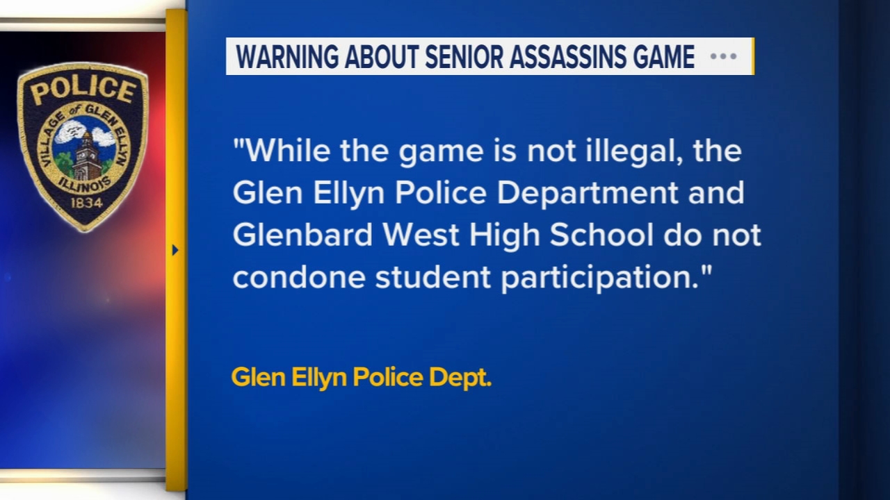 Police issue warning of 'senior assassins' game in suburbs