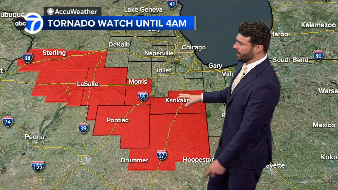 Tornado Watch for parts of Chicago area overnight