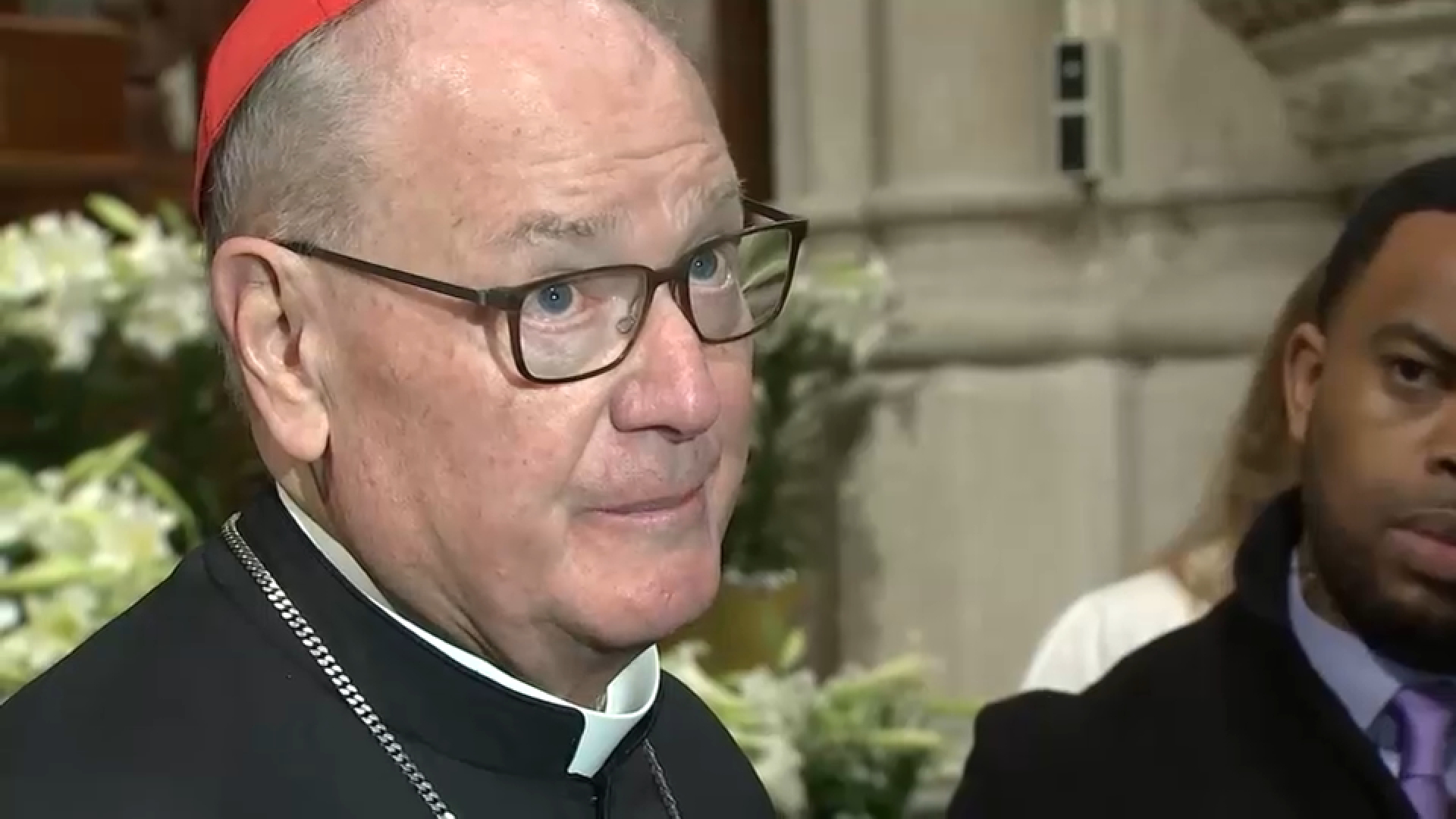 Cardinal Dolan, faithful at St. Patrick's Cathedral remember Pope Francis