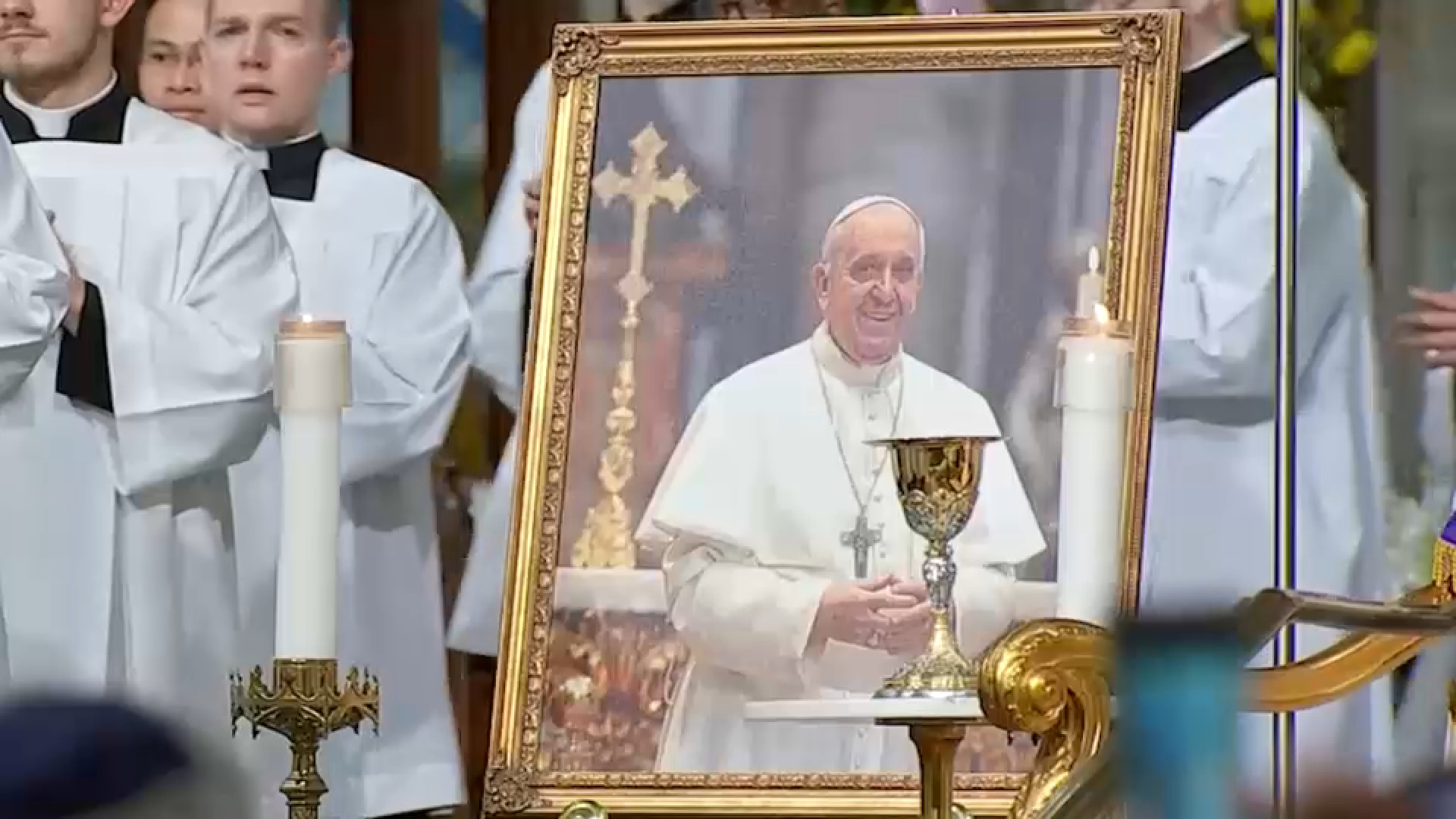 Cardinal Timothy Dolan celebrates mass of repose for the soul of Pope Francis